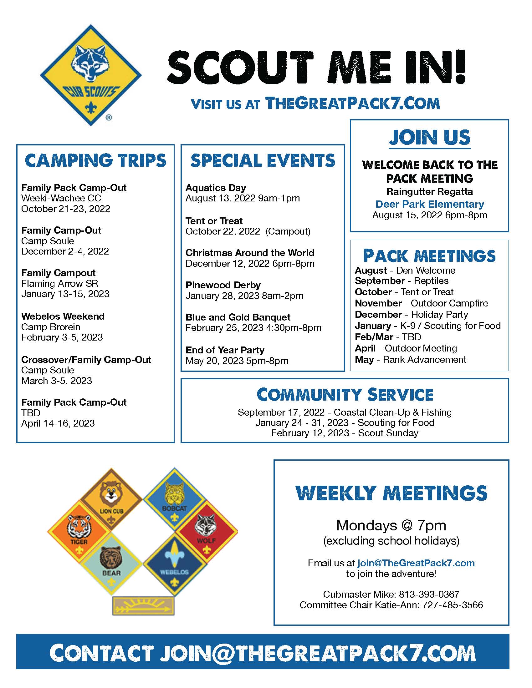 Calendar - Cub Scout Pack 7Cub Scout Pack 7 | New Port Richey, FL. Est ...